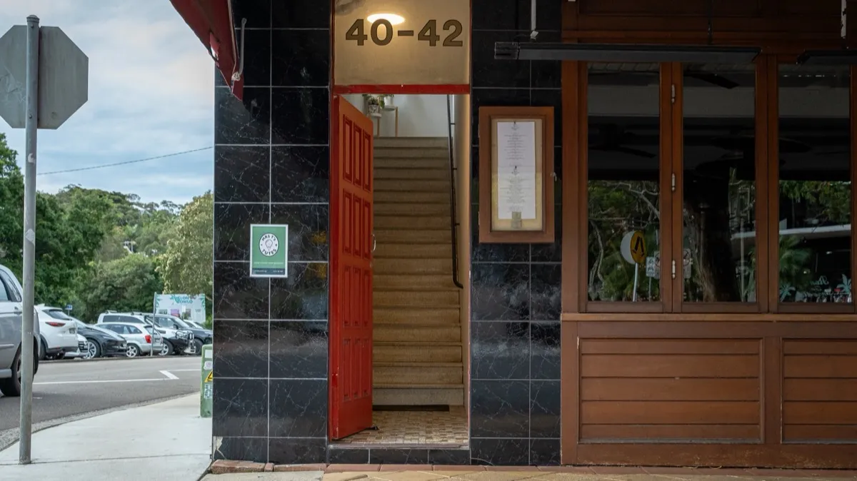 Mrs T's Tutes – red door on Avalon Pde